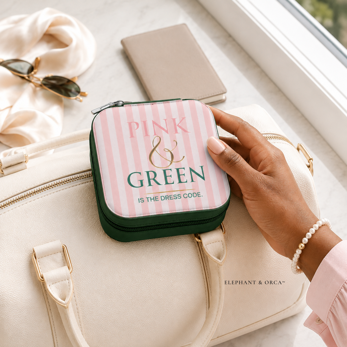 Pink & Green Travel Jewelry Box Group Order | Coordinated Gifts for Women