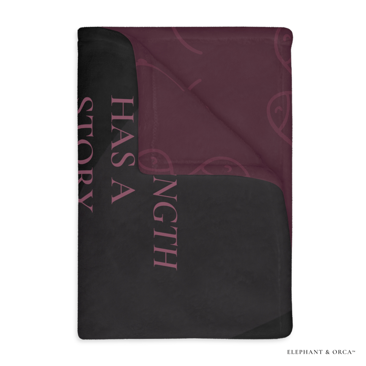 Her Strength Has a Story Personalized Breast Cancer Survivor & Warrior Velveteen Blanket