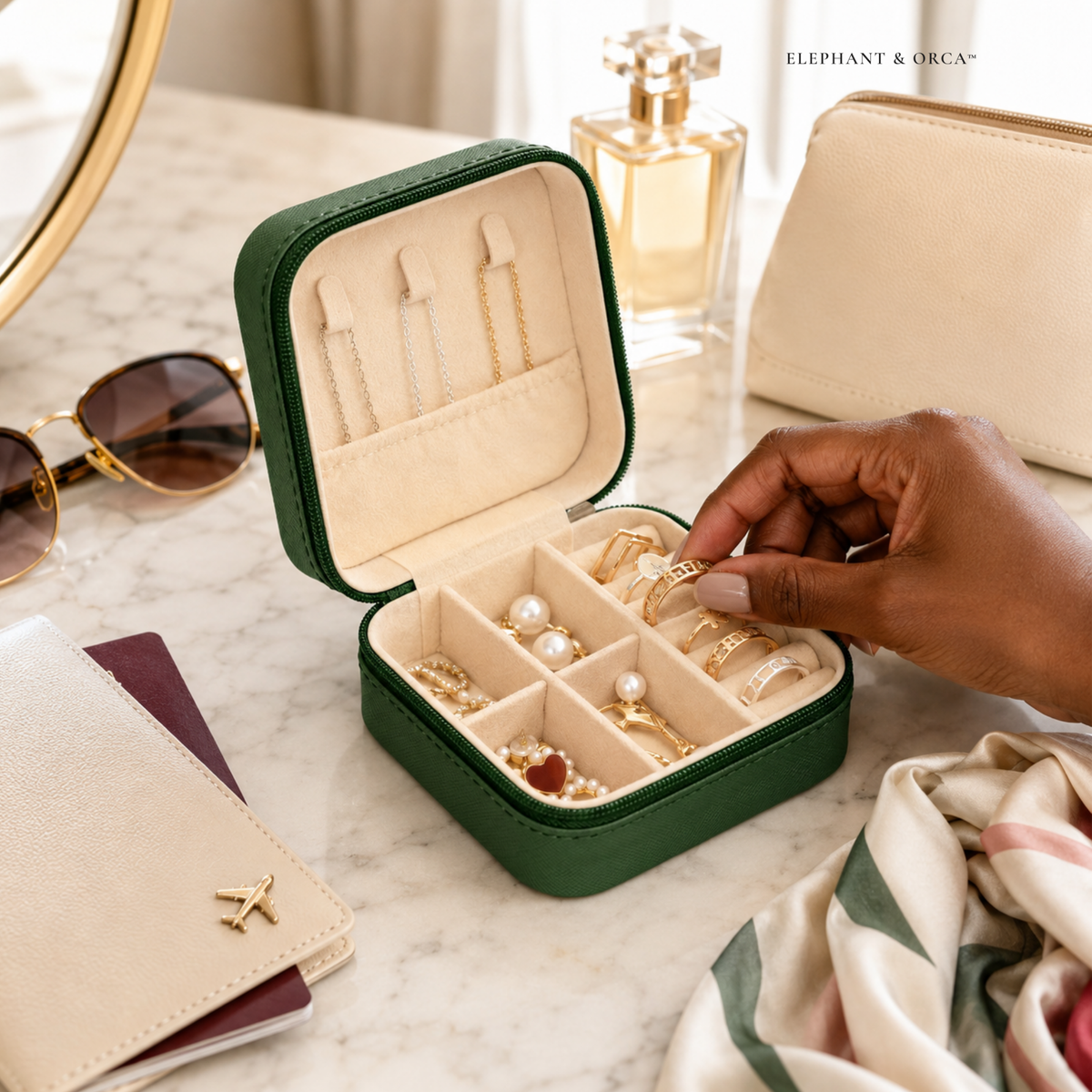 Pink & Green Travel Jewelry Box Group Order | Coordinated Gifts for Women