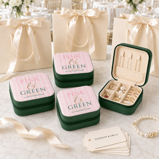 Pink & Green Travel Jewelry Box Group Order | Coordinated Gifts for Women