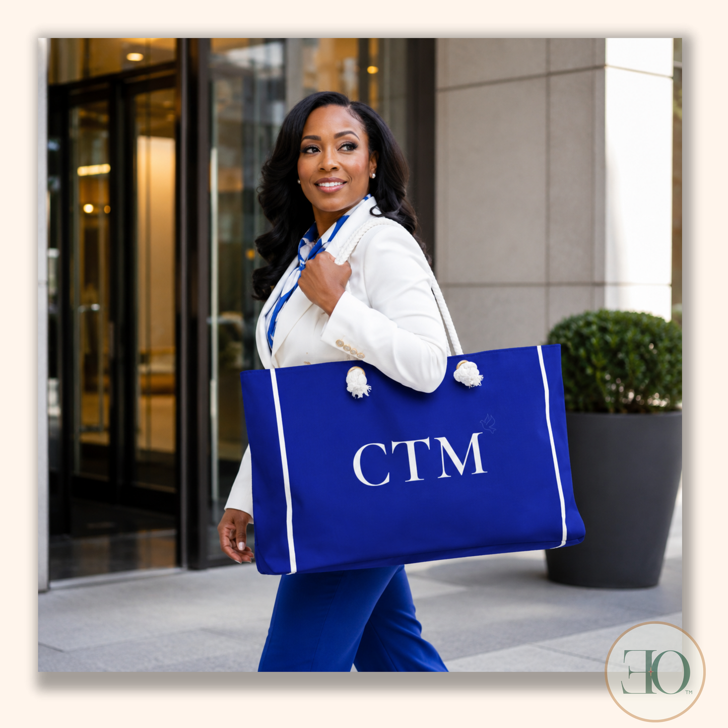 Personalized Royal Blue Weekender Tote Bag