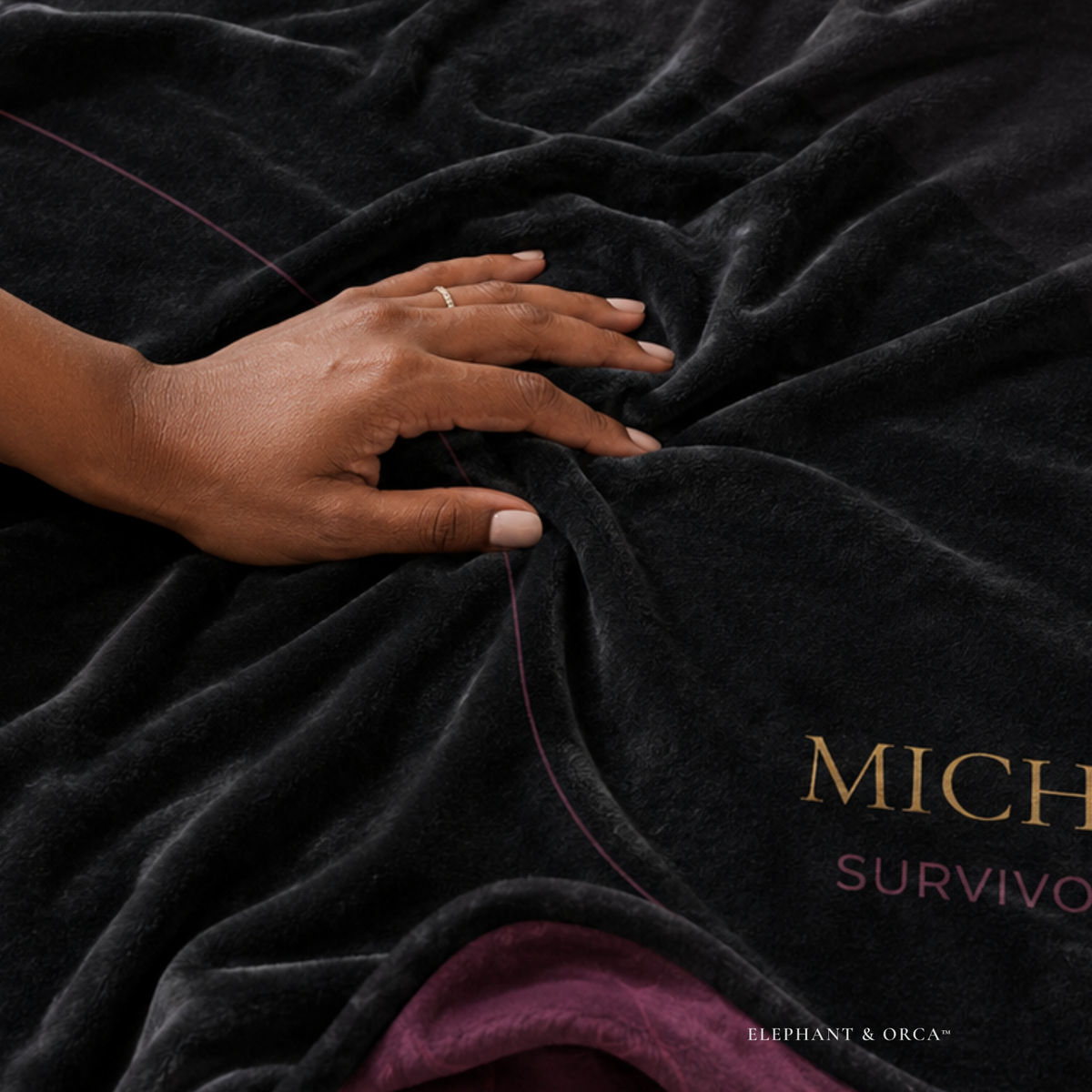 Her Strength Has a Story Personalized Breast Cancer Survivor & Warrior Velveteen Blanket