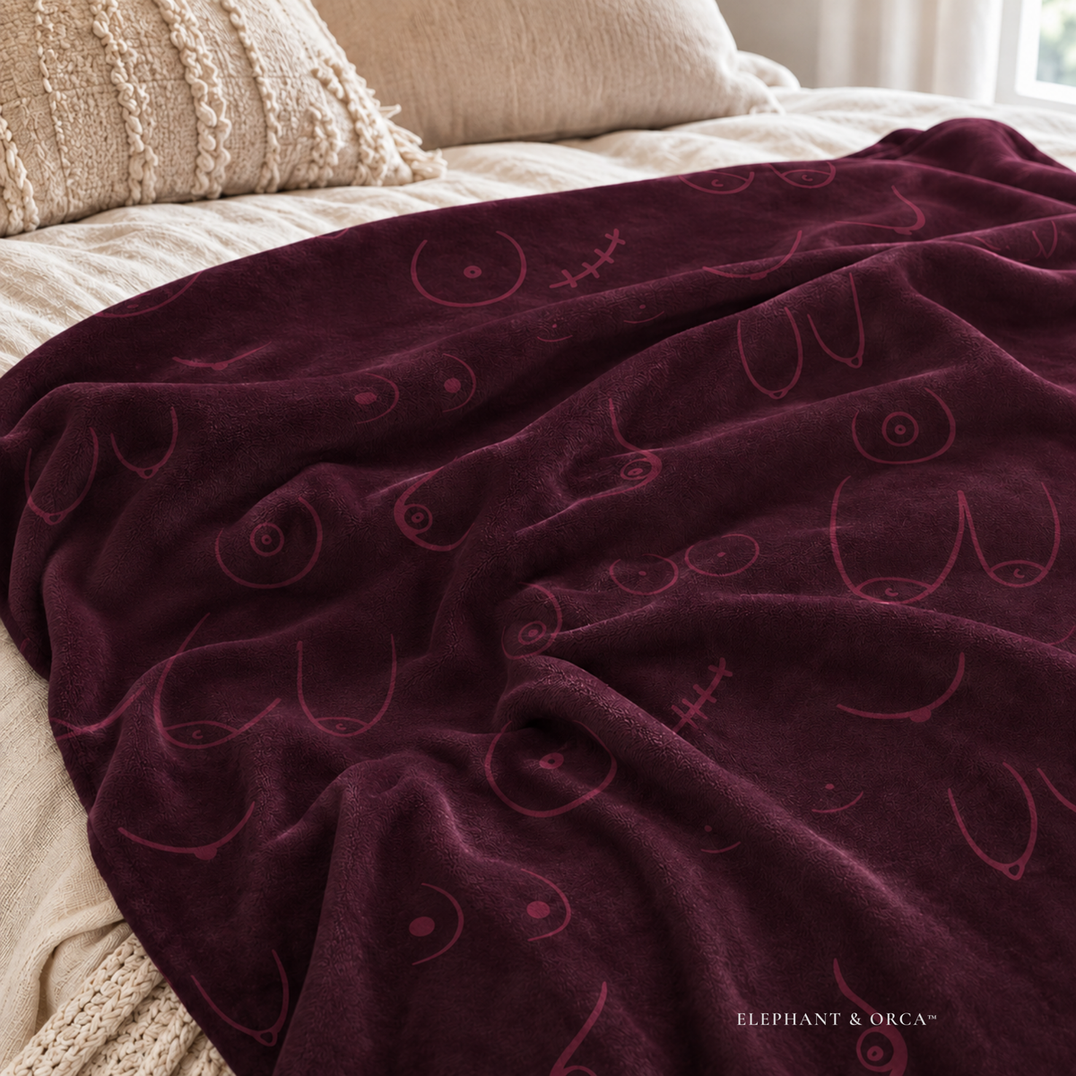 Her Strength Has a Story Personalized Breast Cancer Survivor & Warrior Velveteen Blanket