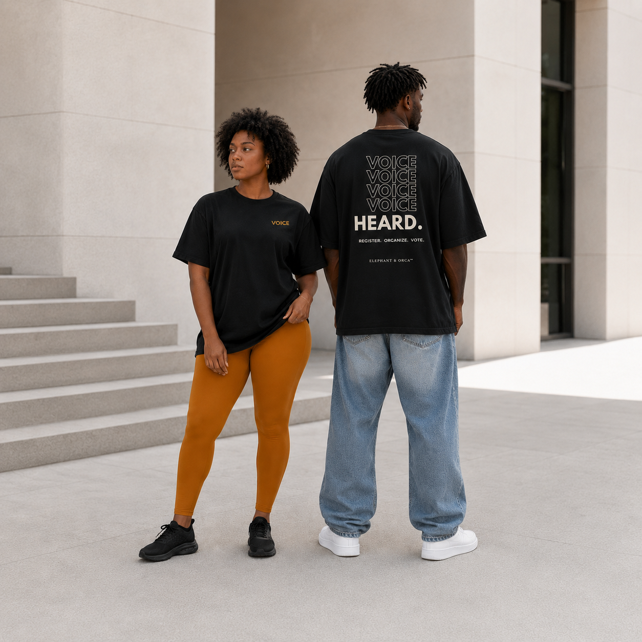 Register. Organize. Vote. Premium Embroidered Tee
