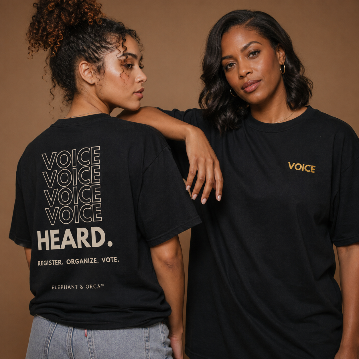 Register. Organize. Vote. Premium Embroidered Tee