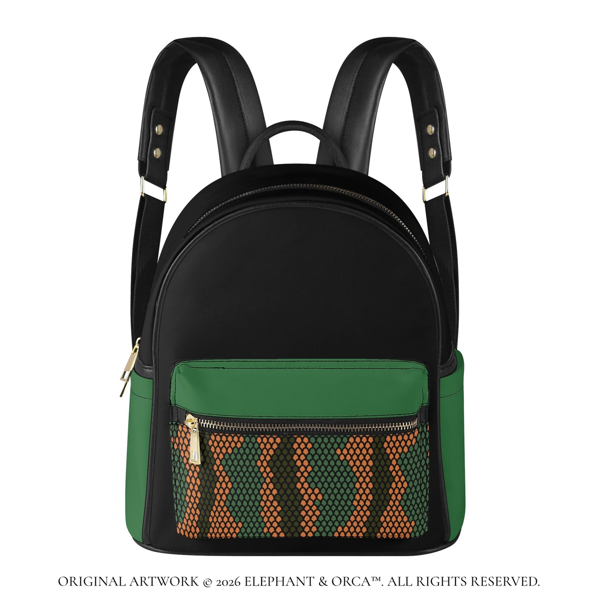 Green & Orange Mini Backpack Bulk Order | Personalized College & Team Gifts