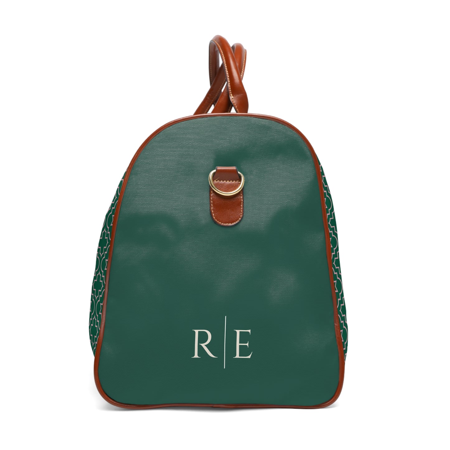 Personalized Pink and Green Weekender Duffel Bag