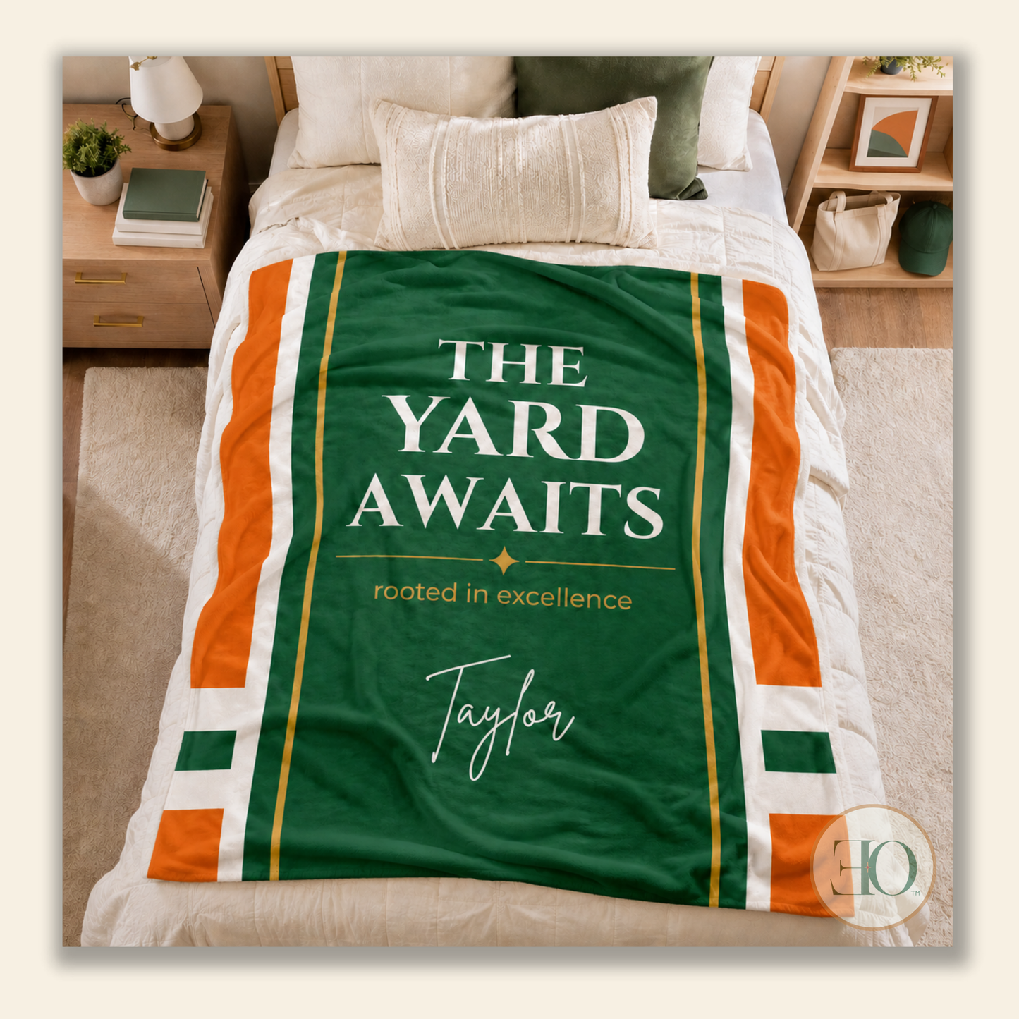 Personalized HBCU-Inspired Dorm Blanket
