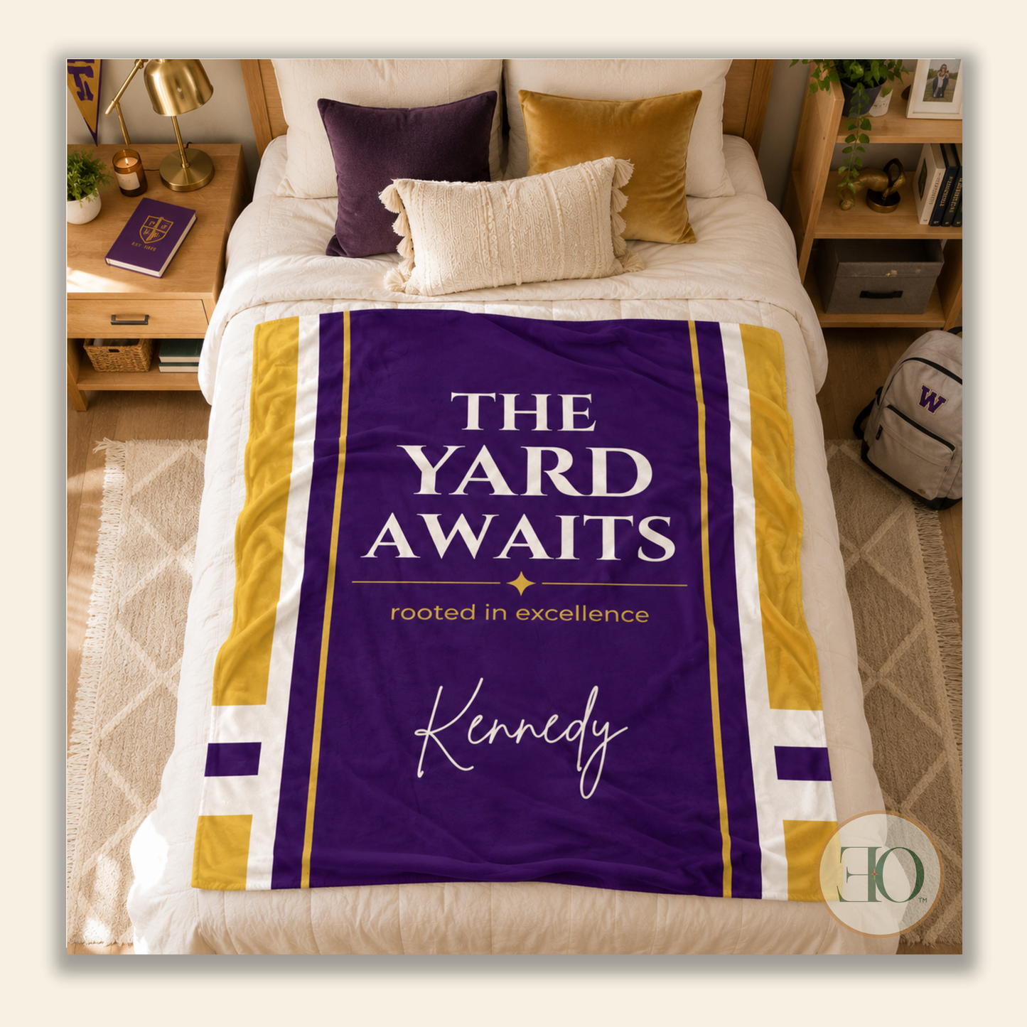 Personalized HBCU-Inspired Dorm Blanket