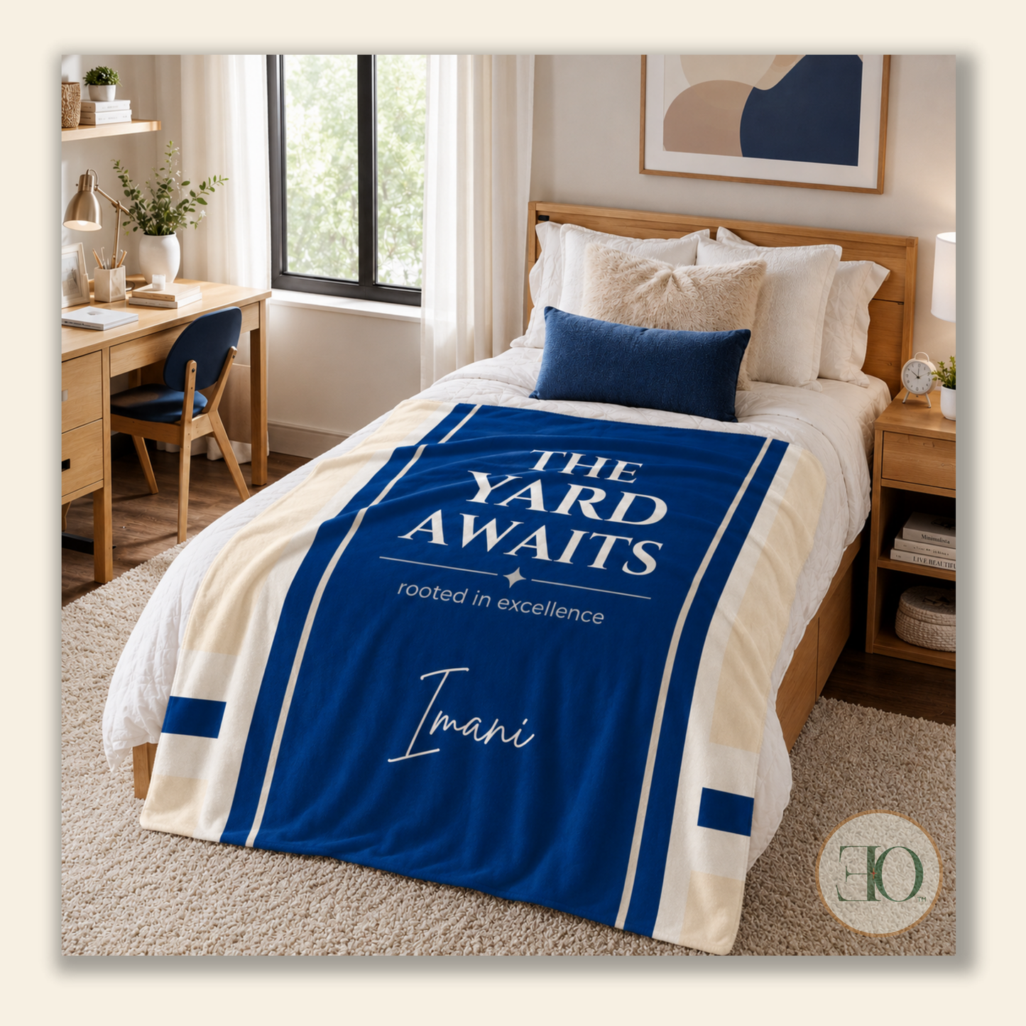 Personalized HBCU-Inspired Dorm Blanket