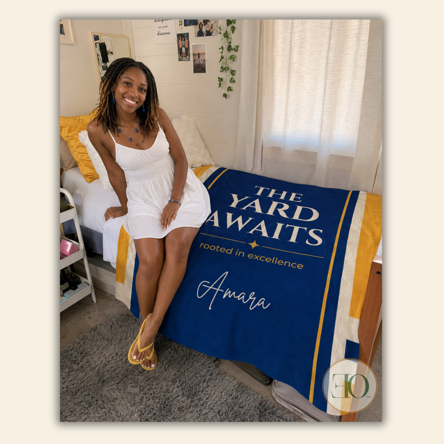 Personalized HBCU-Inspired Dorm Blanket